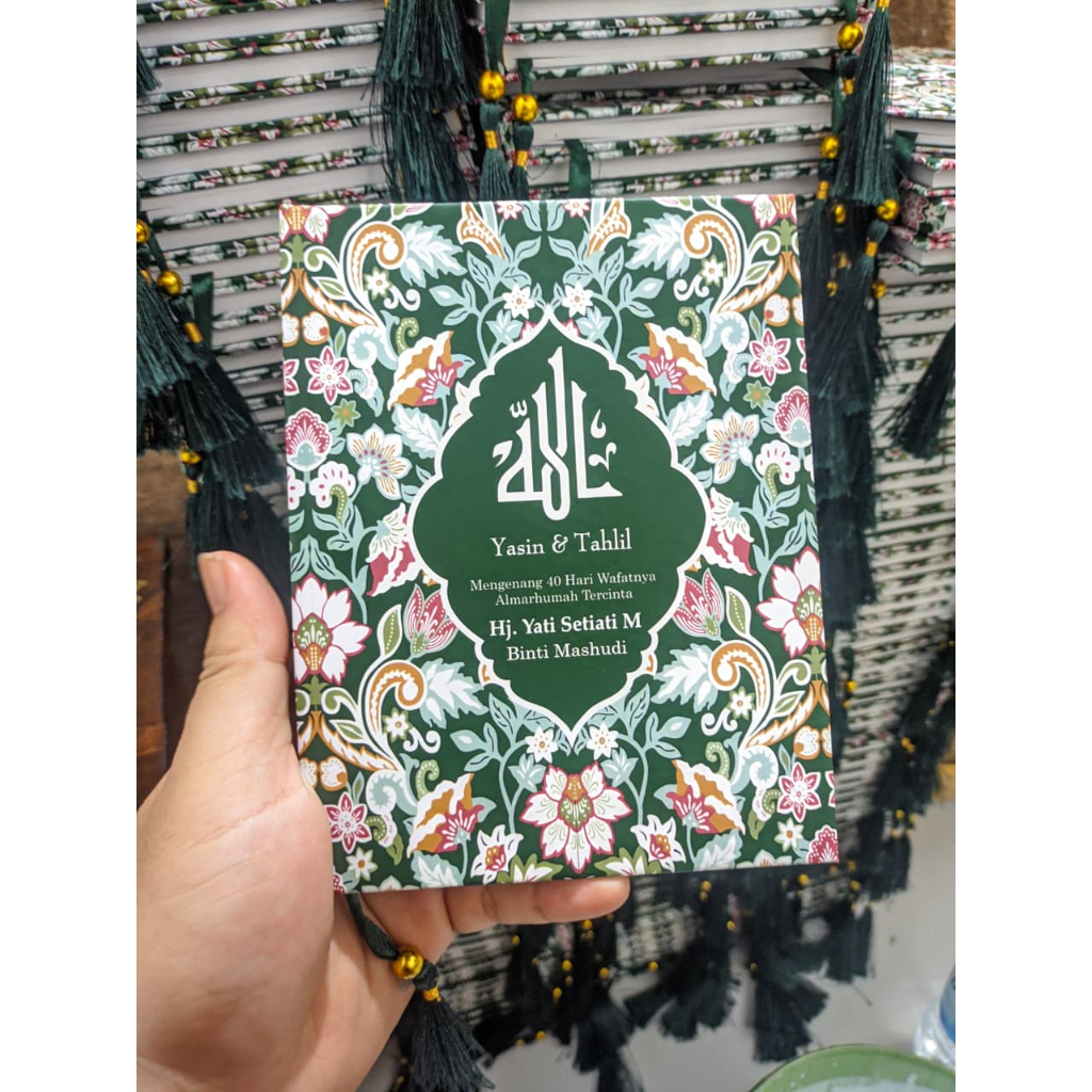 Buku yasin dan tahlil hardcover 128 halaman art paper / Souvenir pengajian buku yasin custom desain 