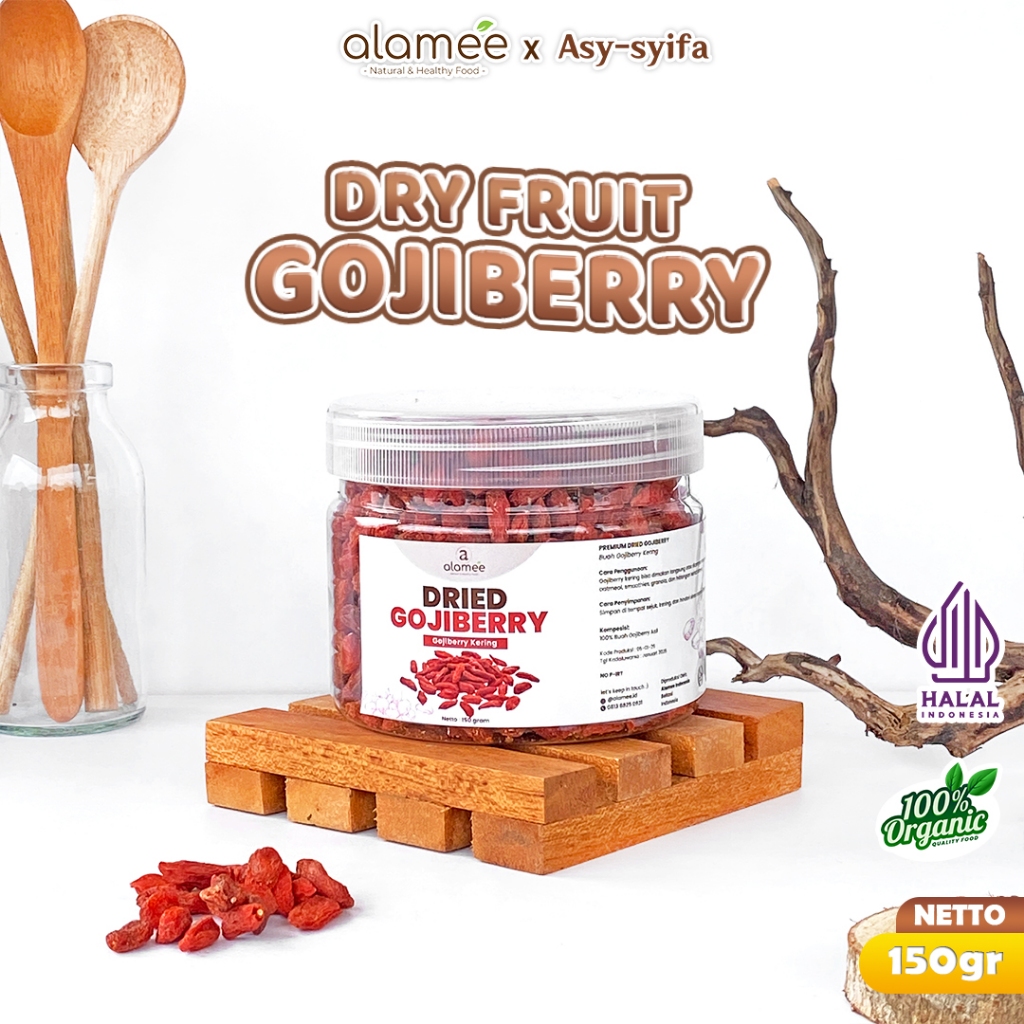 

ALAMEE Gojiberry Kering Cemilan Buah Sehat Rendah Kalori Dried Gojiberry Buah Kici Kering 150gr