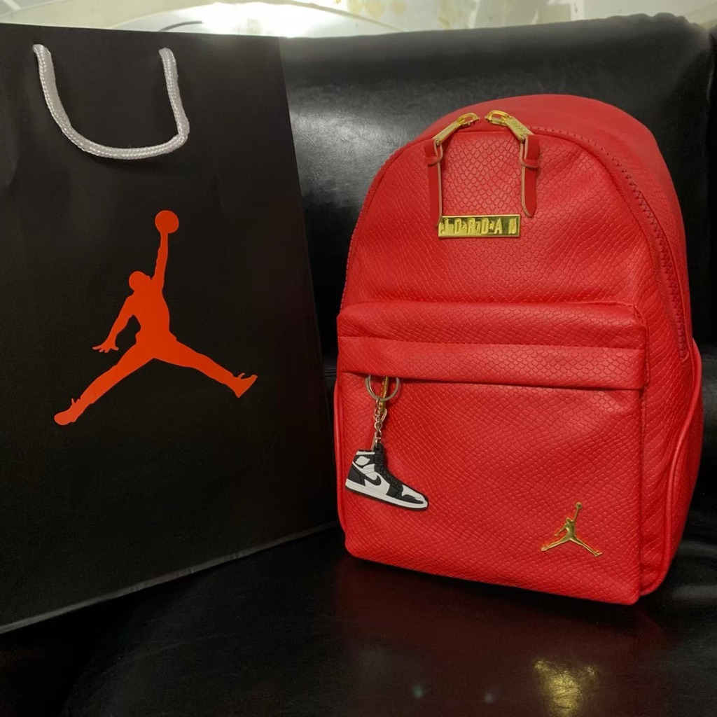 BACKPACK JORDAN REGAL SNAKE LEATHER RED  // TAS RANSEL JORDAN