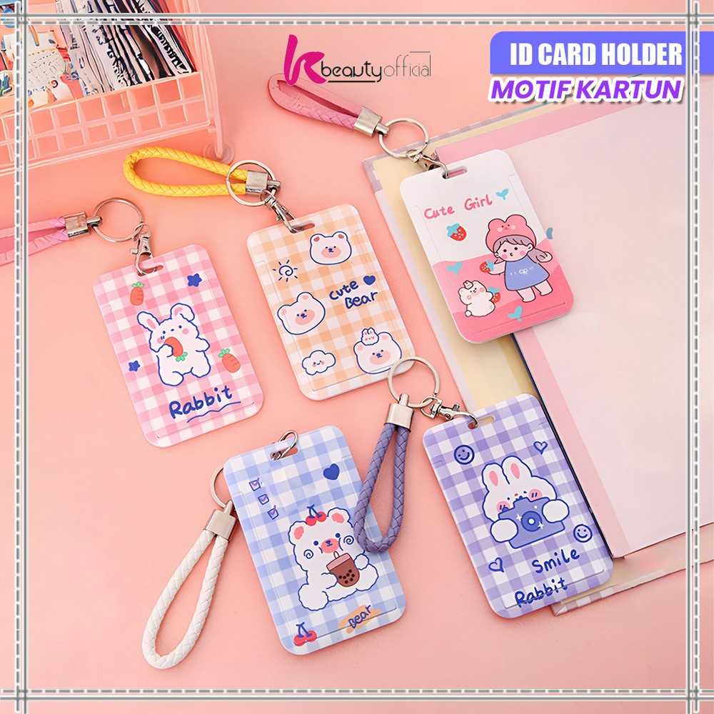 

EC KB-C1240 ID Card Holder Motif Karakter Lucu Pelindung Kartu Name Tag / Tempat Kartu Akses Kantor MRT Busway E-Money Flazz Lanyard