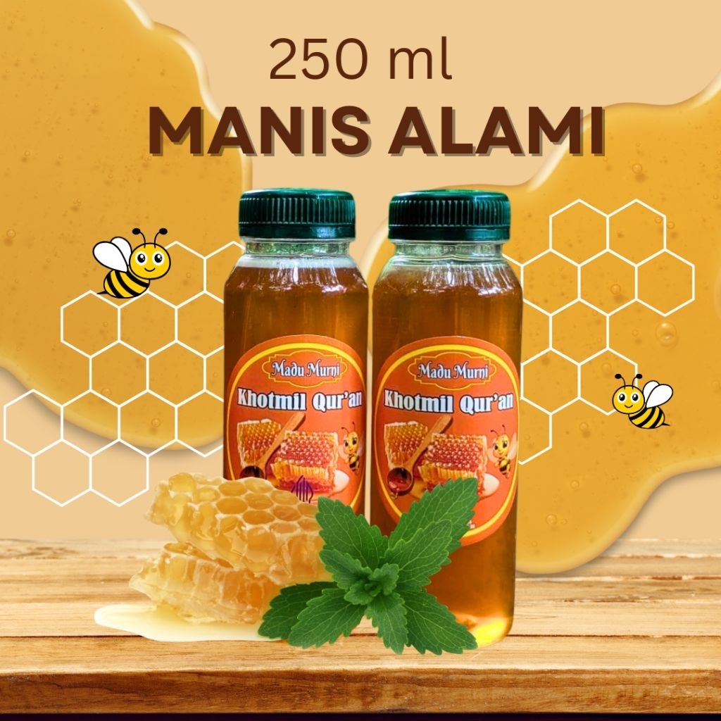 

Madu Murni Khotmil Qur'an 250ml | Madu Rambutan Asli | Manis Alami & Sehat