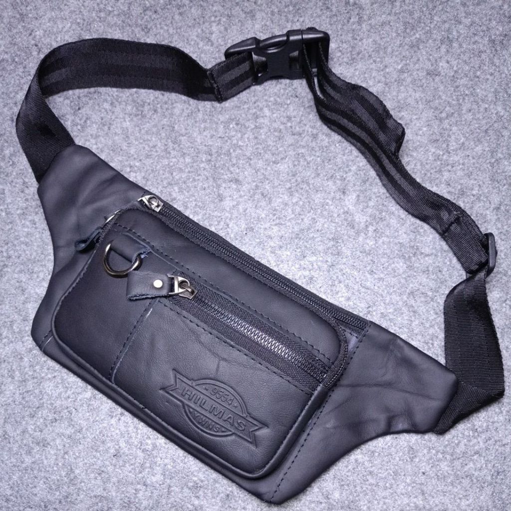 Tas Selempang & Bahu Pria Kulit TPG HILMAS - 100 || Tas Pinggang Selempang Dada Pria Kulit Asli