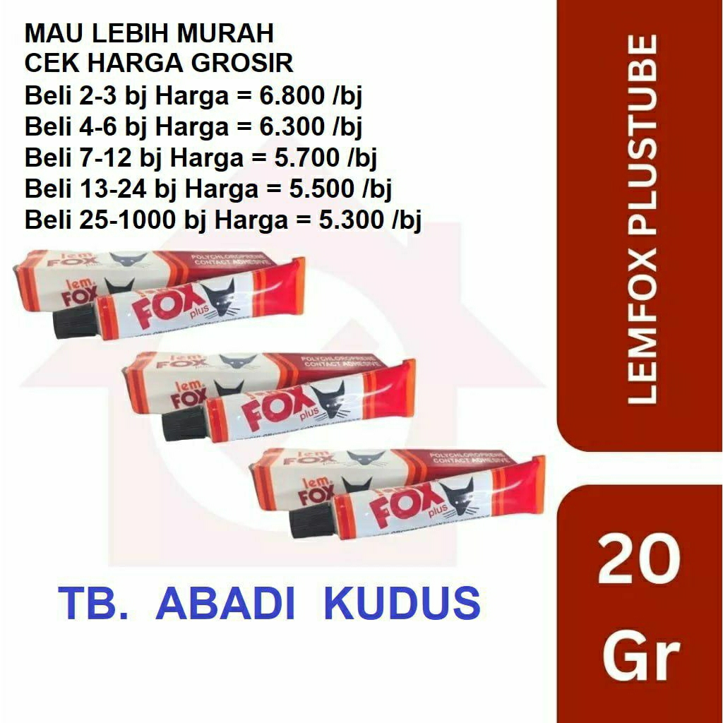 

Lem Fox Kuning Plus 20 Gram