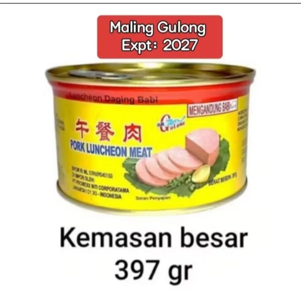 

MaLing Gulong /Daging MaLing / Pork Lucheon Meat Gulong 397gr - Non Halal