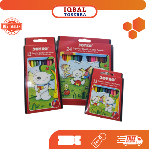 

PENSIL WARNA JOYKO 12 WARNA/PENSIL WARNA CERAH Lukisan/24 WARNA