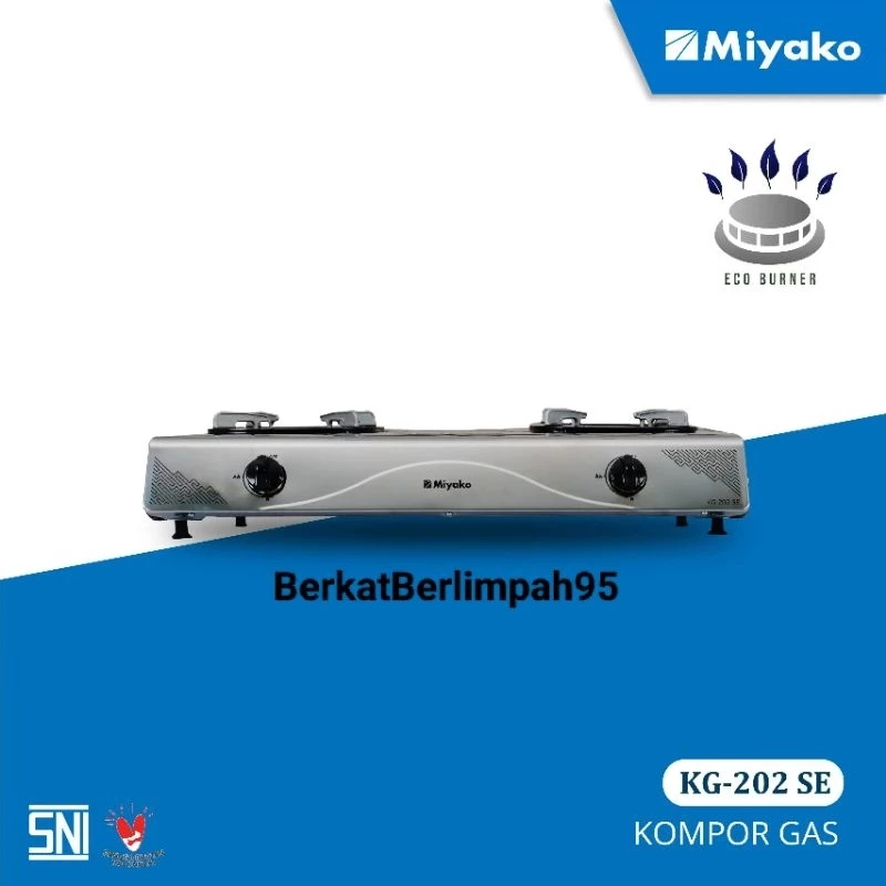 Miyako kg-202se kompor gas 2tungku stainless steel / kompor Miyako kg 202 / kompor gas Miyako kg202s