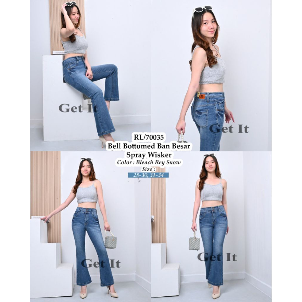 NEW CELANA JEANS CUTBRAY WANITA MERK GET IT / CUTBRAY JEANS BELAH SAMPING SZ 28-34