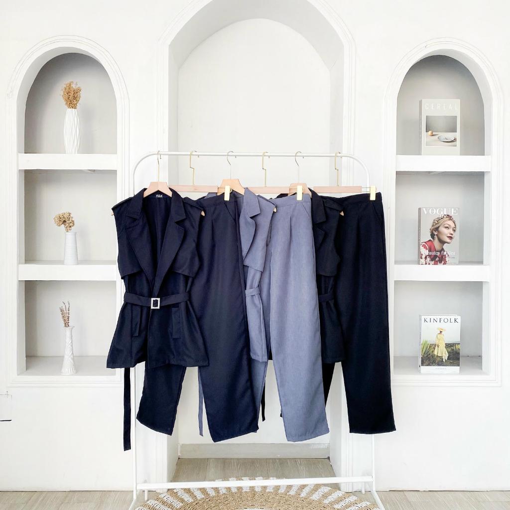 SETELAN EMERIL SET (VEST + CELANA)