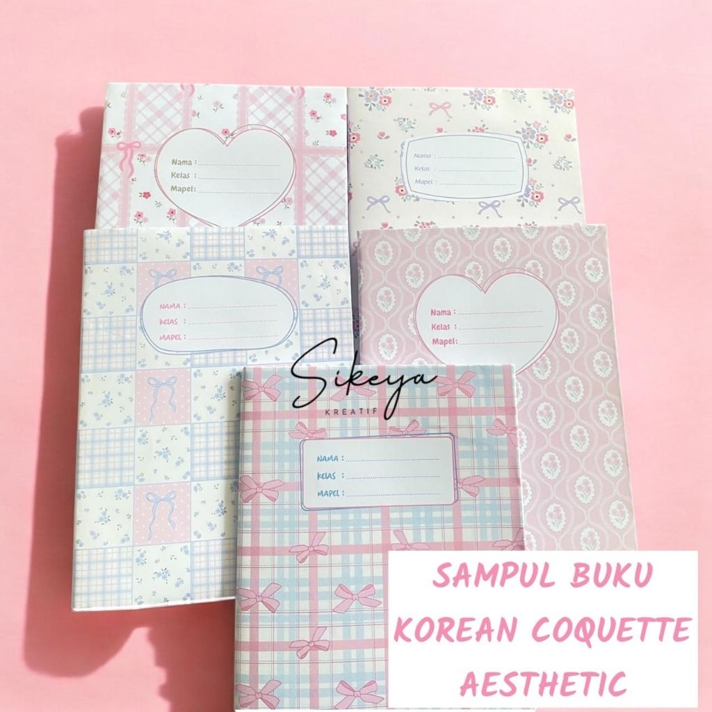 

(PILIH MOTIF) Sampul Buku Aesthetic Coquette Ukuran Buku Sidu