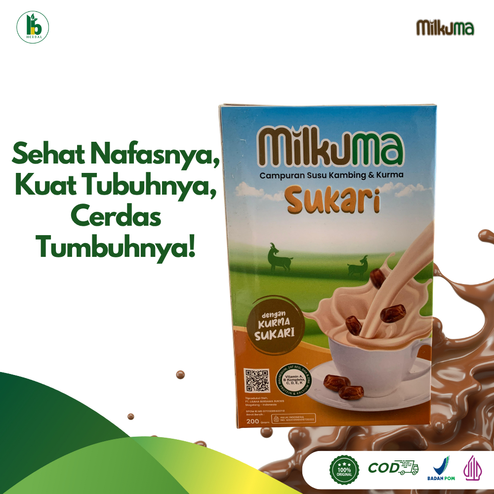 

Milkuma Sukari – Susu Etawa Kurma Bubuk | 200gr Kemasan Praktis