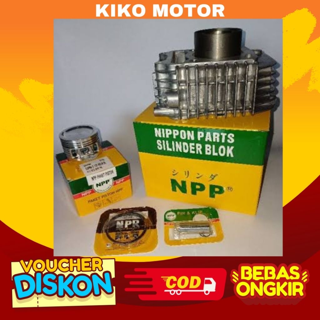 CYLINDER BLOK + PISTON KIT SUPRA X 125 FI SUPRA HELMIN BLADE 125 FI KYZ NPP