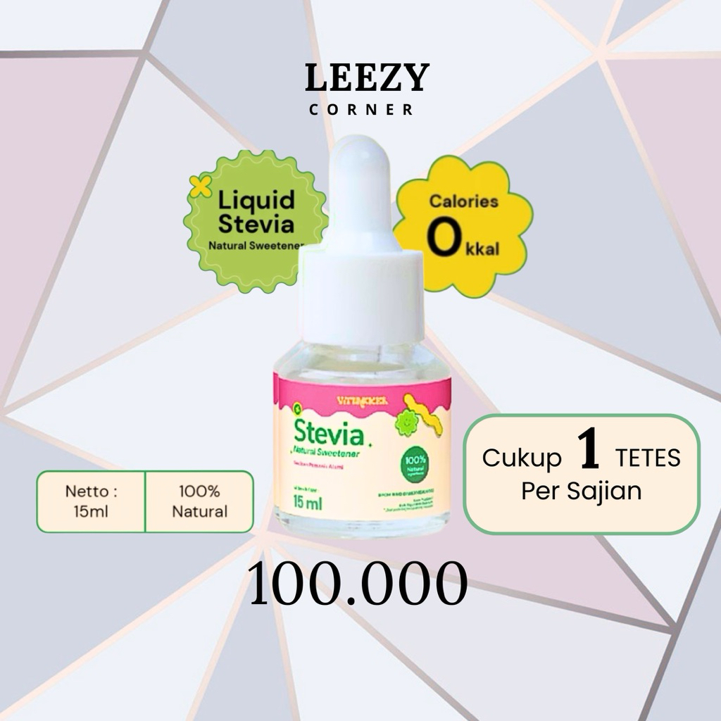 

Vitmaker Liquid Stevia Pemanis Alami (pengganti gula dengan 0 calorie) 15ML HALAL DAN BPOM / Stevia Vitmaker 15ml