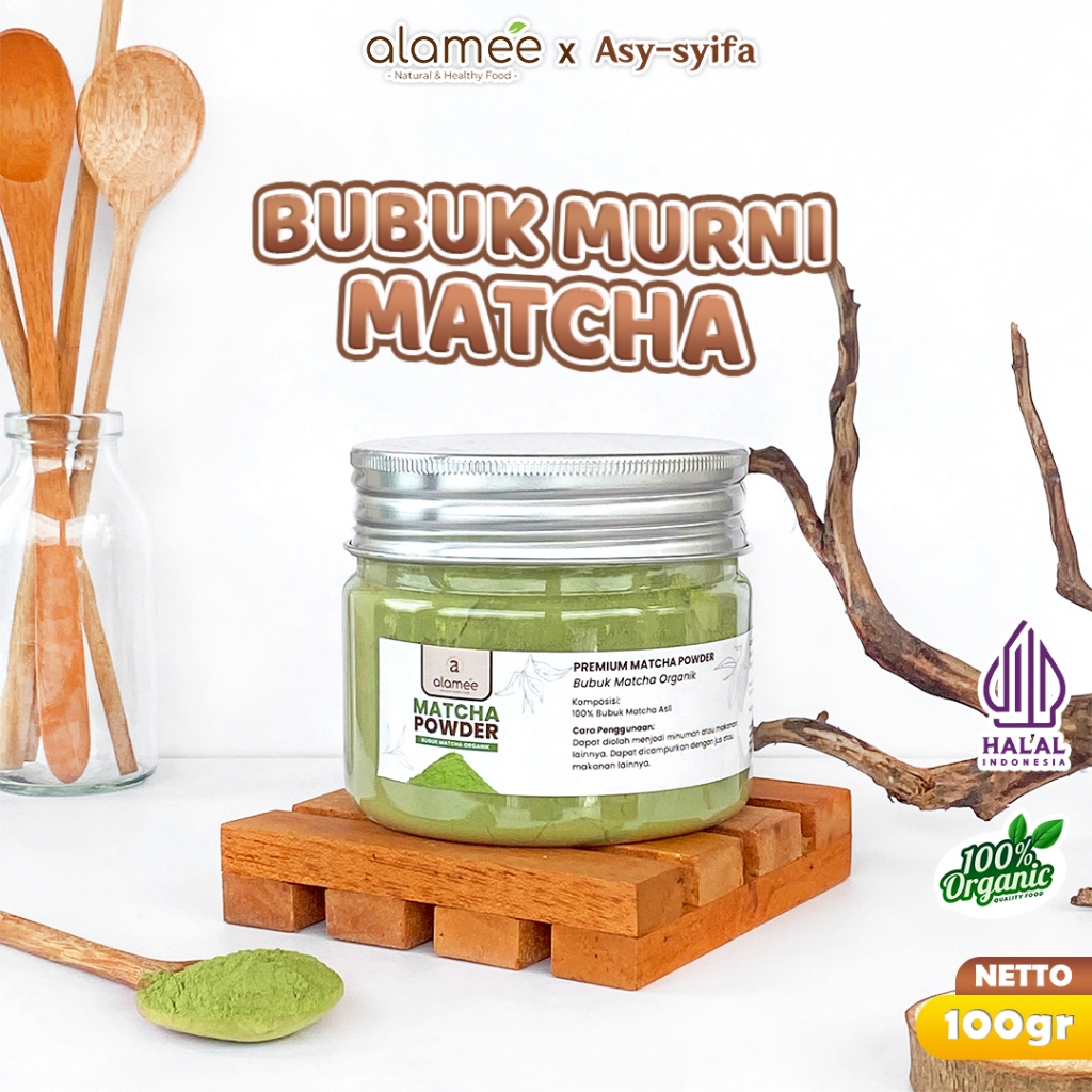 

ALAMEE Matcha Powder Minuman Teh Matcha Pure PREMIUM Matcha Tea Powder Tanpa Campuran Gula 100gr