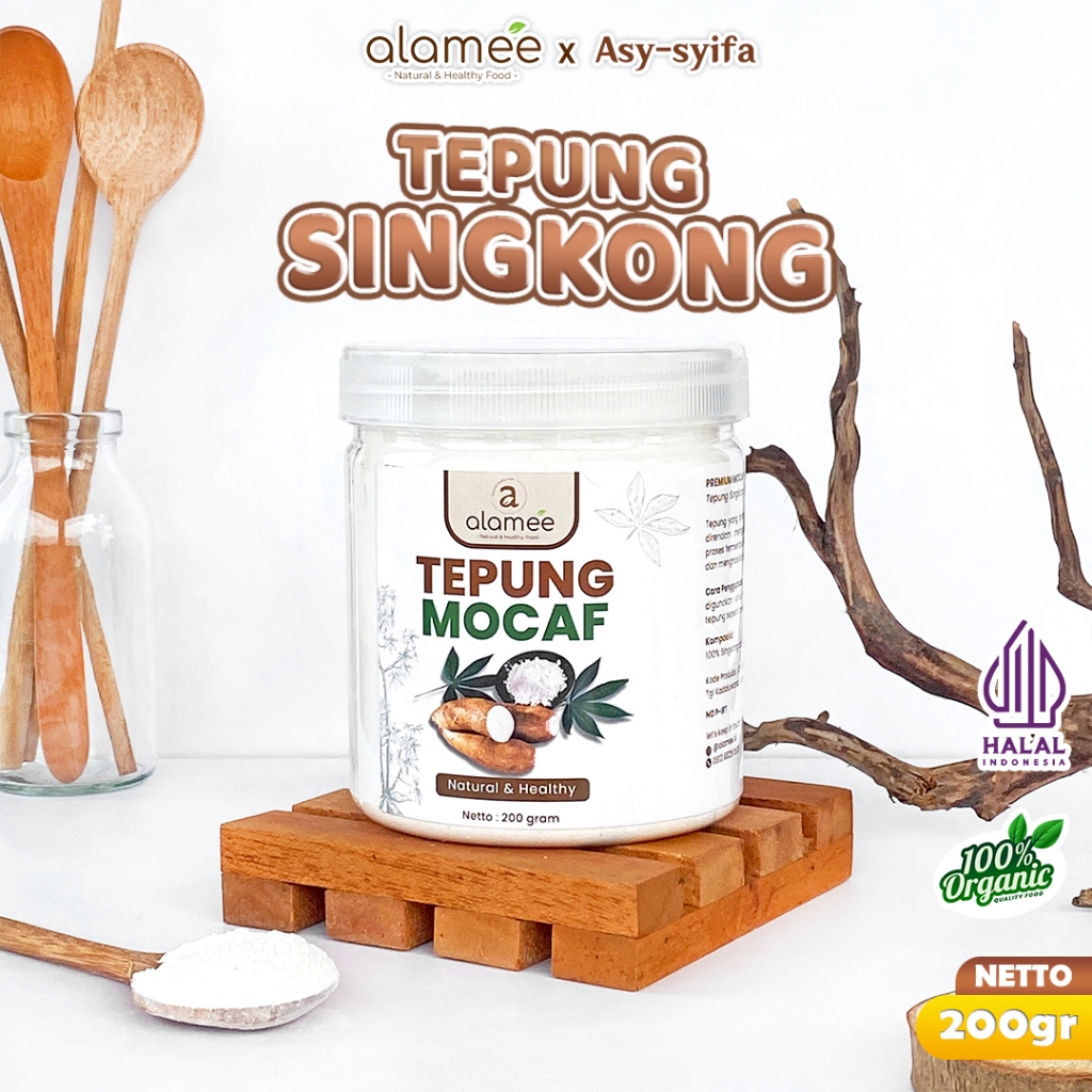 

ALAMEE Tepung Mocafine Gluten Free Tepung Singkong Sehat Rendah Gula High Fiber 200gr