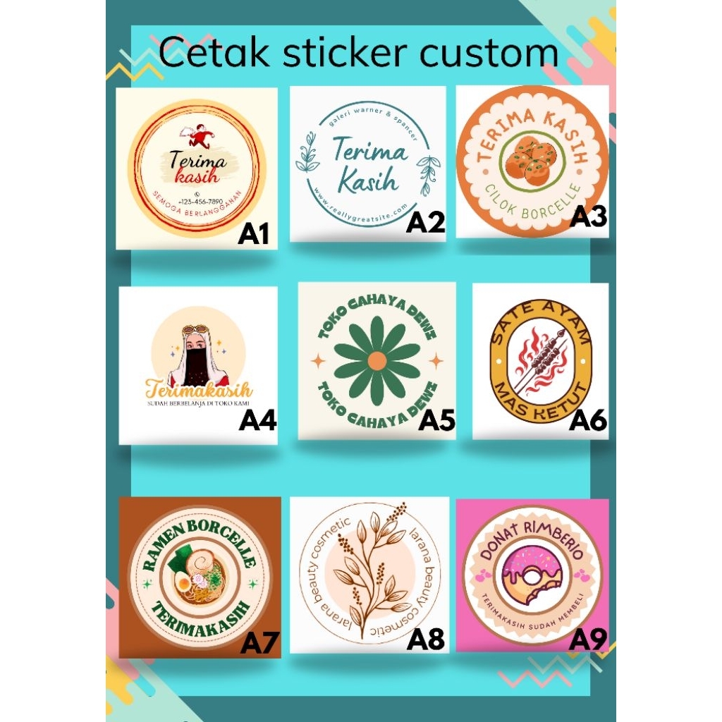 

Sticker label / sticker logo / stickee custom