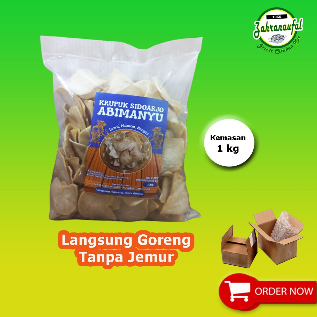 

Kerupuk Udang Mentah Sidoarjo Jenis Kancing Putih 1 kg Langsung Goreng Tanpa Jemur