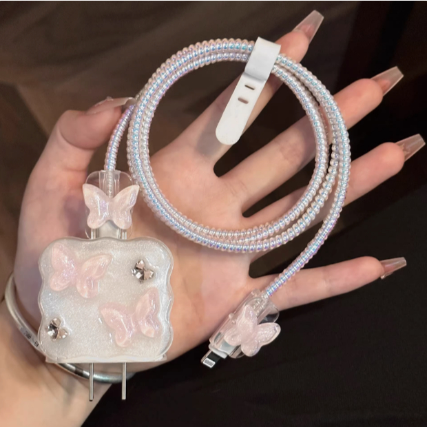 Pelindung Kabel Charger Iphone Cover case charger 5in1 for iphone 18/20w