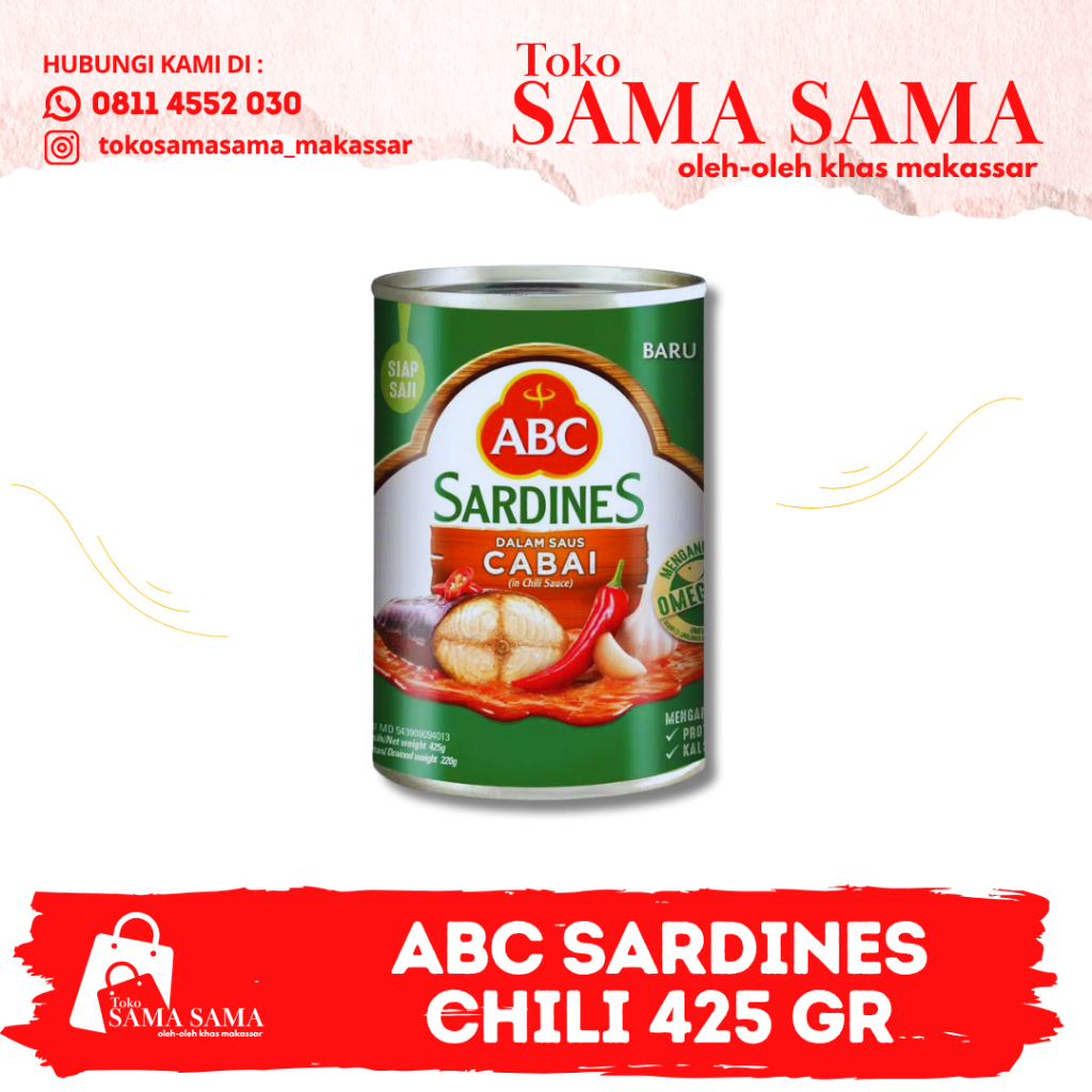 

ABC SARDINES CHILI, TOMATO, EXTRA HOT 425 GR & 155 GR