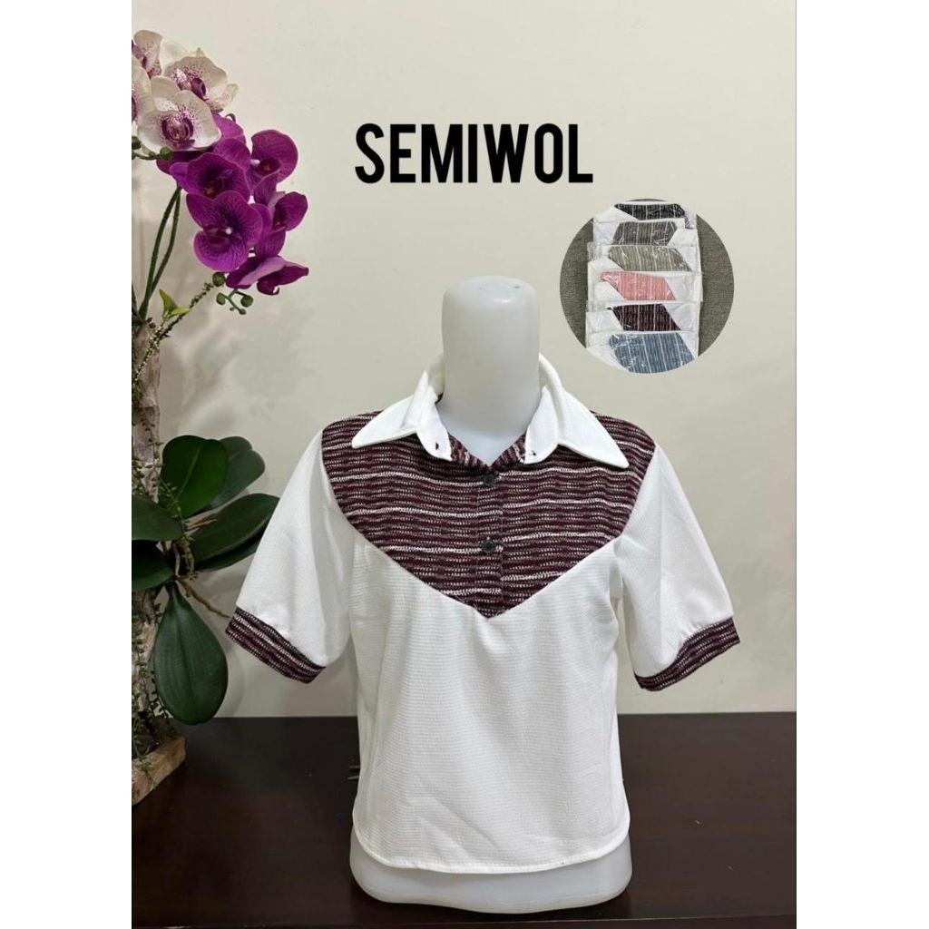 WAIKIKI Blouse/Blouse Lengan Pendek/Blouse Kombinasi