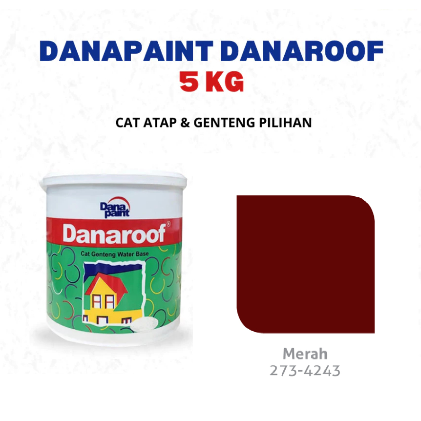 Danaroof Cat Genteng, Asbes, dan Beton 3.78 Liter //WARNA MERAH 273-4243