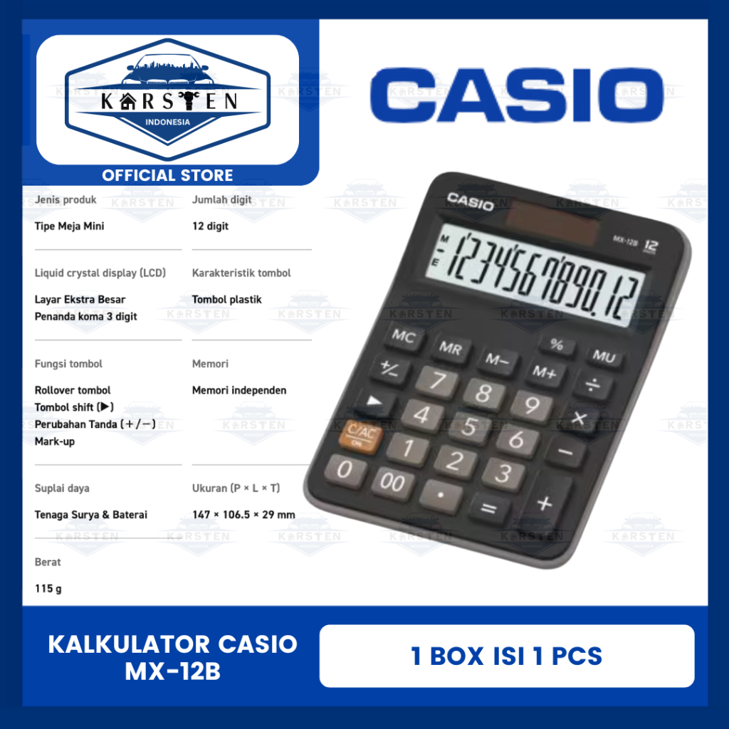 

Calculator | Kalkulator Casio MX-12B
