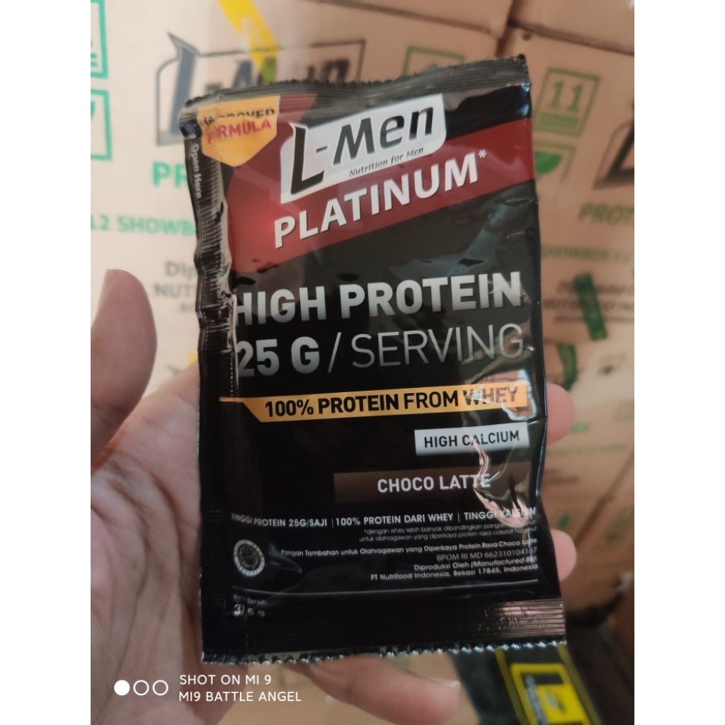 Sachet LMen L Men L-Men Platinum Whey Isolate Plus Creatine L-Carnitine BPOM