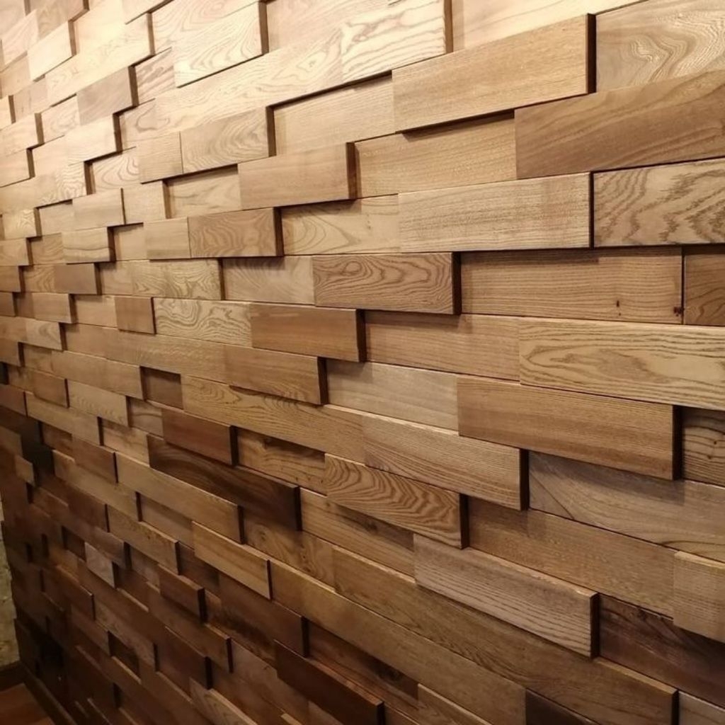 Wallpaper dinding interior rumah / Wall panel / Wood panel kayu jati / Wallpaper dinding kayu jati