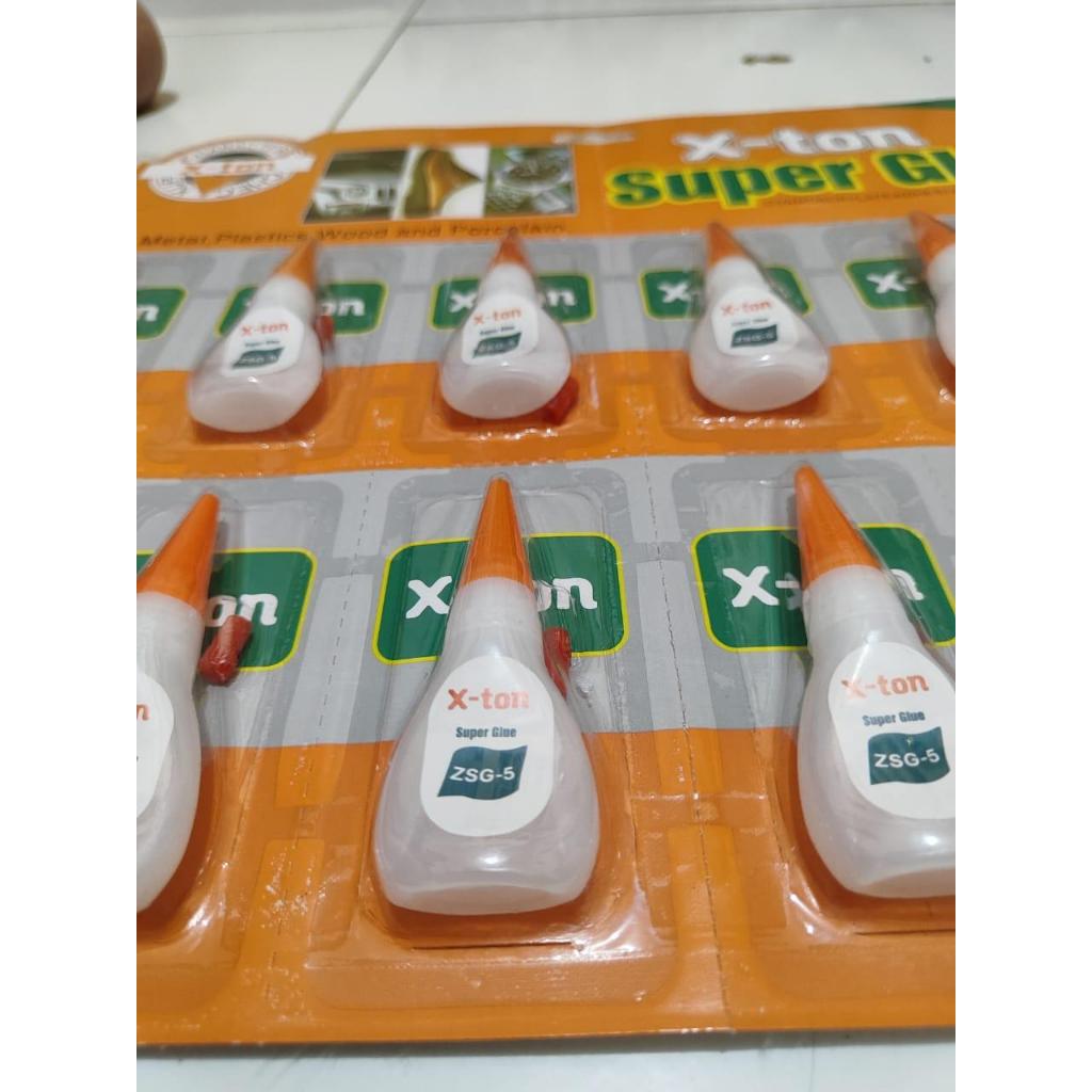

Lem X-tone Super Glue 1 Lusin (12 Pcs) / Lem X-tone Super Rekat / Lem Serbaguna jaminan