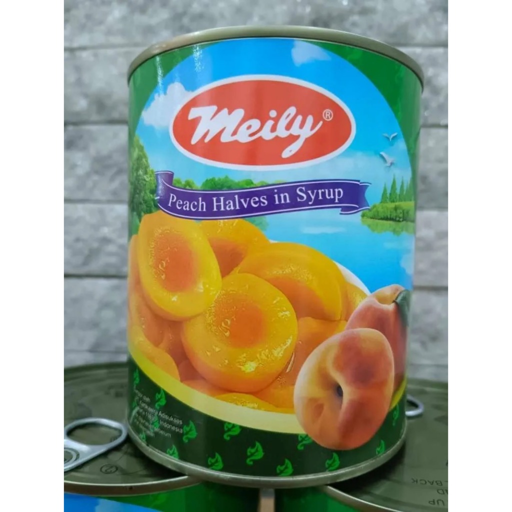 

MEILY PEACH HALVES 820 GR, BUAH KALENG PEACH