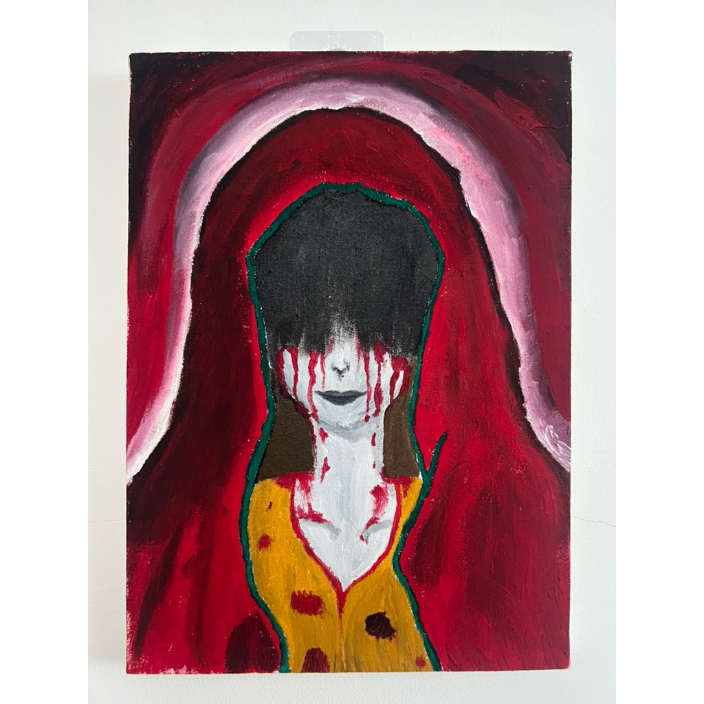 

CRIES IN CRIMSON (ukuran Canvas 25cm x 35cm) cat akrilik