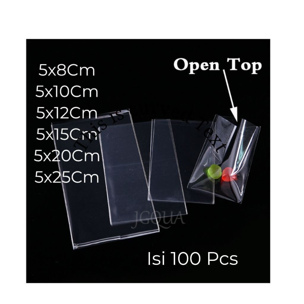 

Plastik OPP kaca bening, Variasi Uk 5Cm. Tanpa perekat