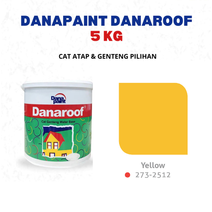 Danaroof Cat Genteng, Asbes, dan Beton 3.78 Liter //WARNA YELLOW 273-2512