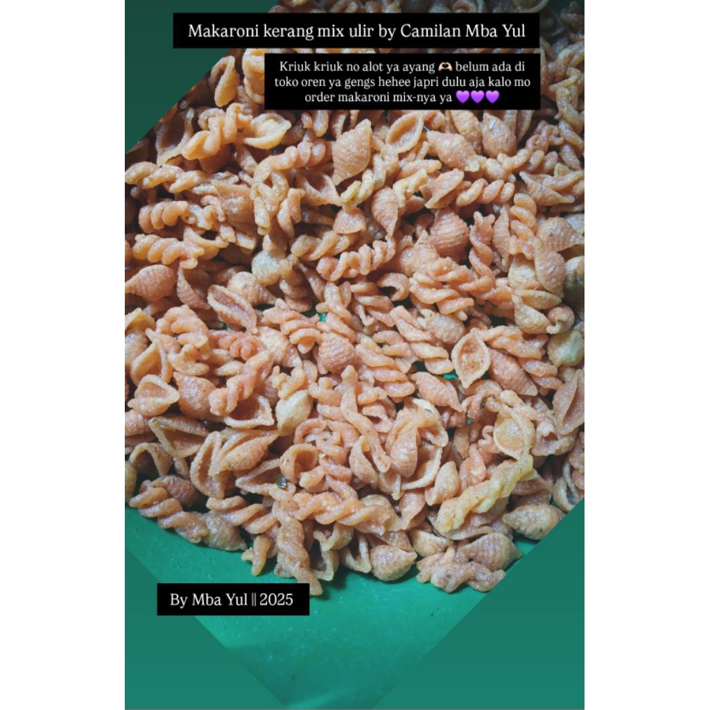 

Makaroni ulir mix kerang