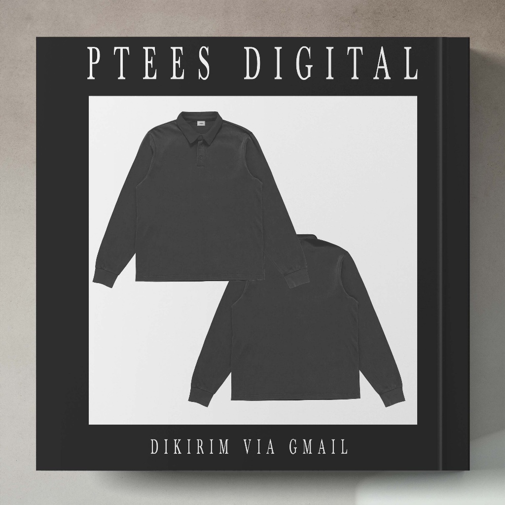 PD0821 - TEAM RUGBY MOCKUP - PSD PHOTOSHOP - KAOS BAJU KERAH LENGAN PANJANG