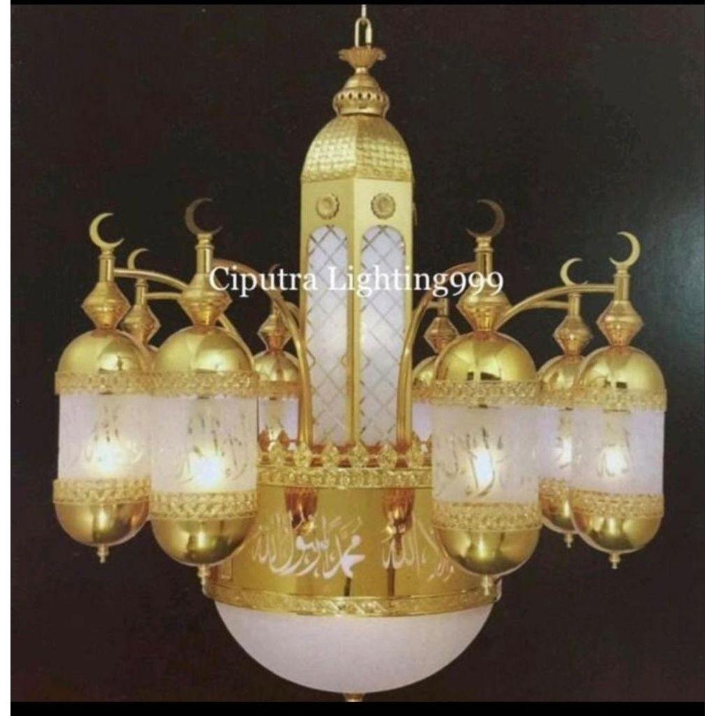 LAMPU GANTUNG HIAS TURKI MASJID MUSHOLLAH NABAWI LAFADZ SCH - 6689 - 8 MEWAH