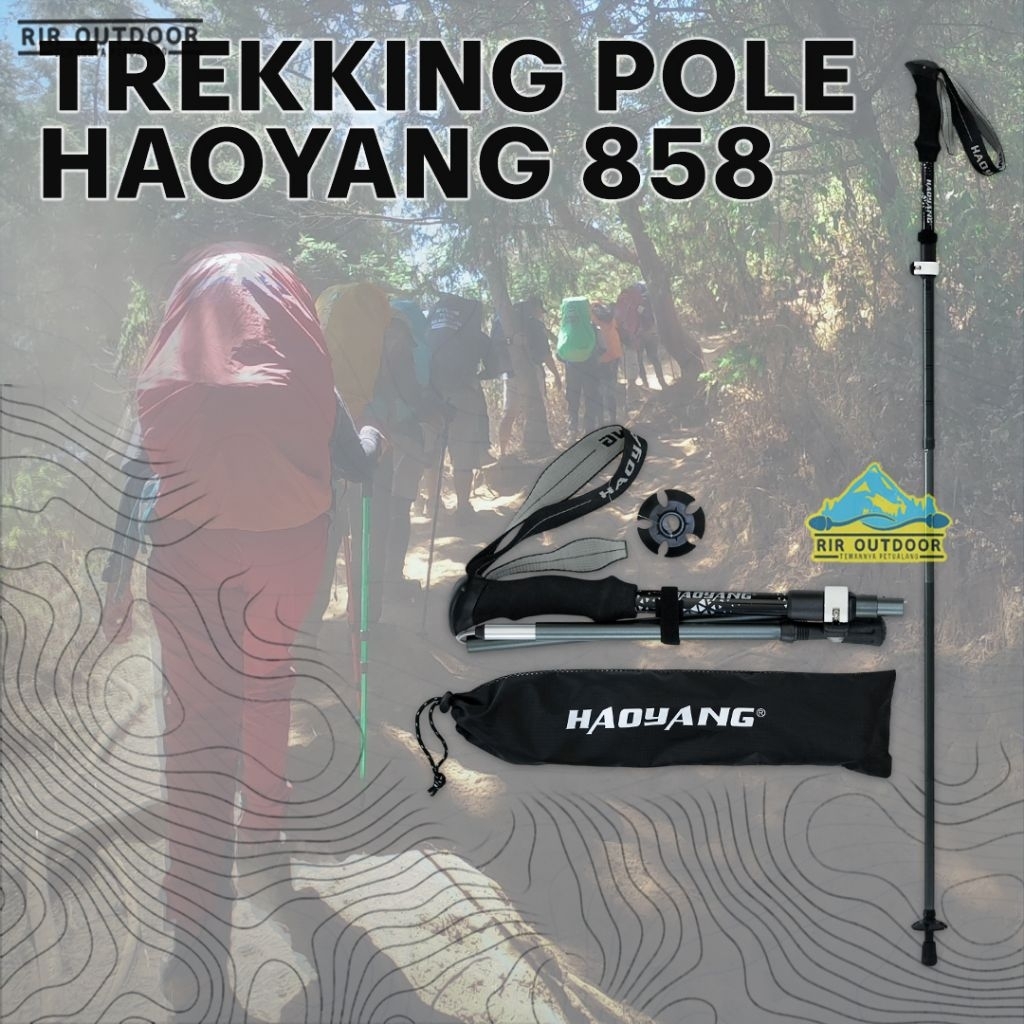 TREKKING POLE HAOYANG 858 TONGKAT CAMPING TONGKAT PENDAKI GUNUNG ALAT NAIK GUNUNG