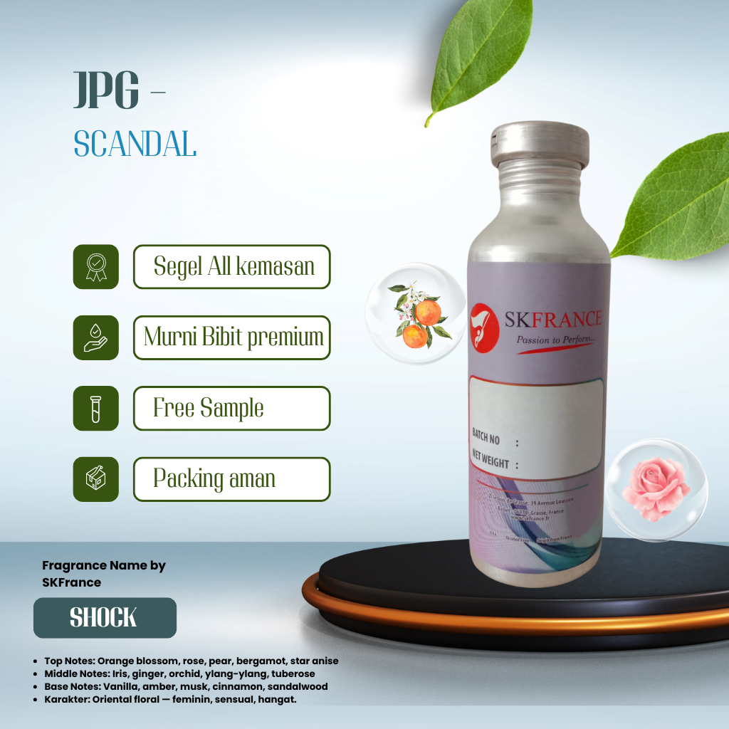 Bibit parfum SHOCK by Sk France / JPG' Scndl For Men by Sk France