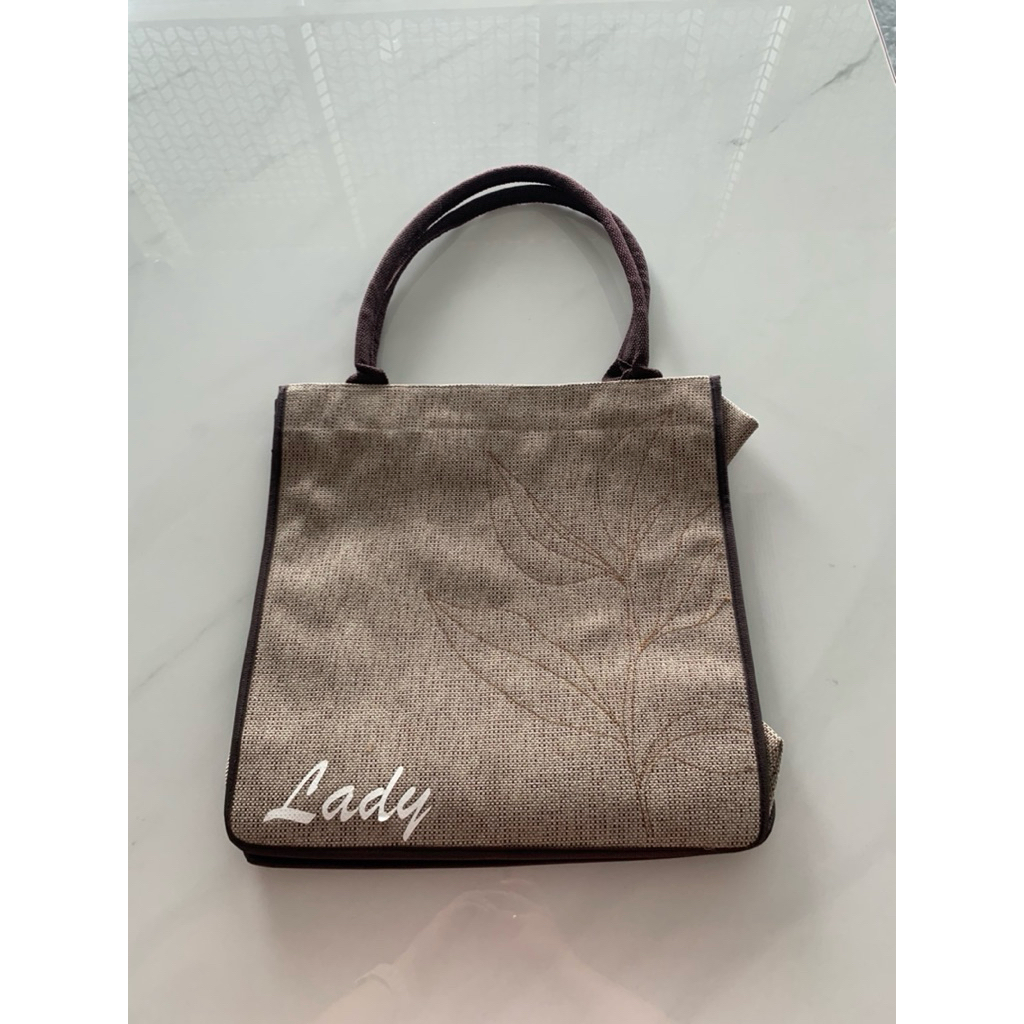 PL - Tas Wanita Goonee Coklat / Tas Canvas / Tote Bag