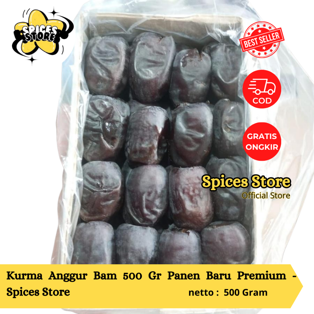 

Buah Kurma Anggur Bam 500 Gr Panen Baru Premium - Spices Store - Buah Kurma Murah