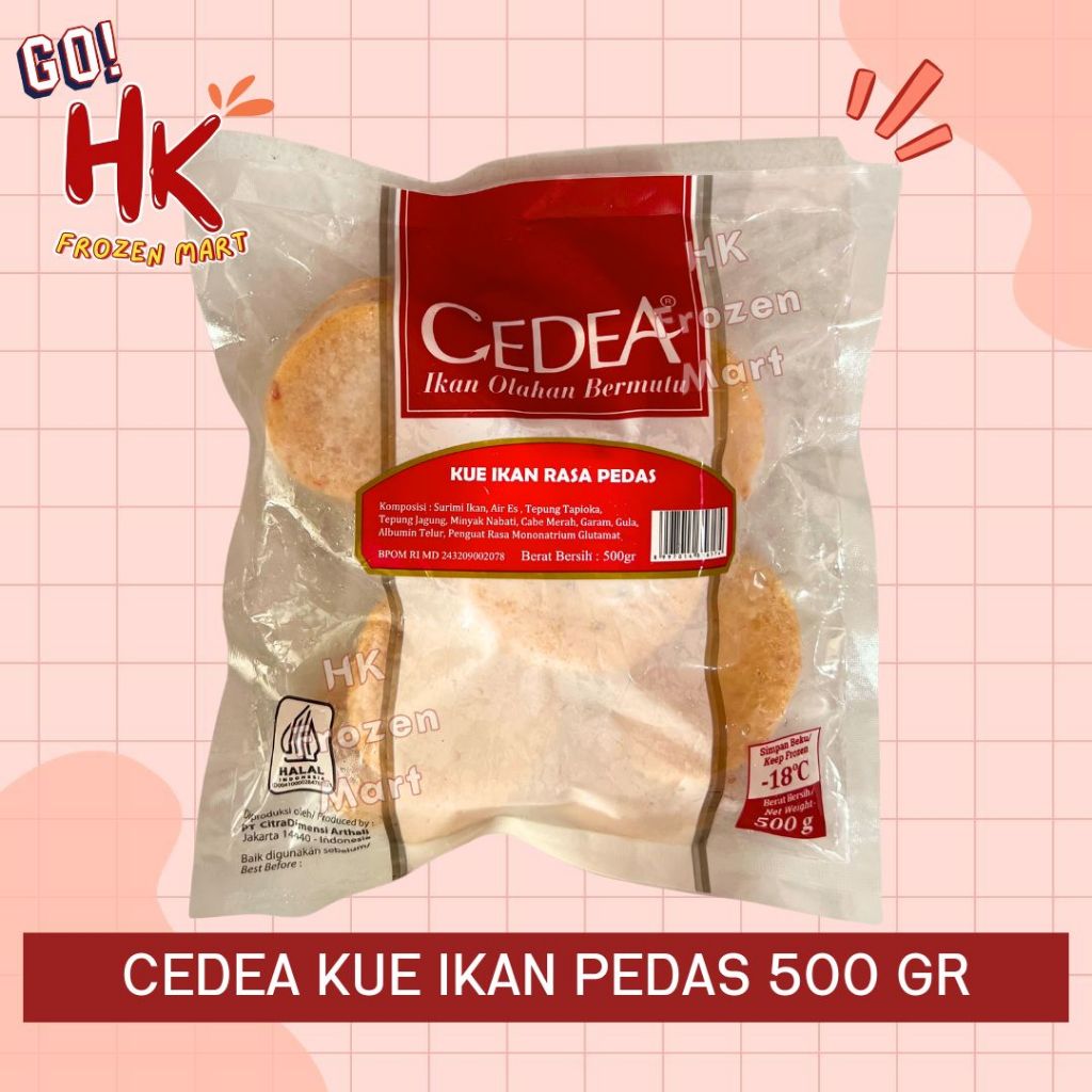 

Cedea Kue Ikan Pedas 500gr isi 10pcs | olahan ikan otak otak goreng fish cake HK FROZEN MART