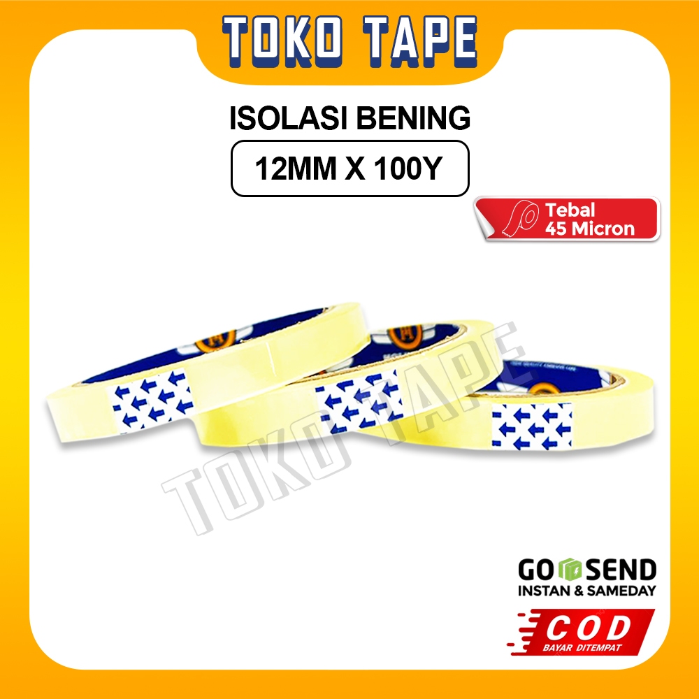 

ISOLASI BENING 1/2 INCH 12 MM x 72 YARD HOLYTAPE KUALITAS NACHI DAIMARU