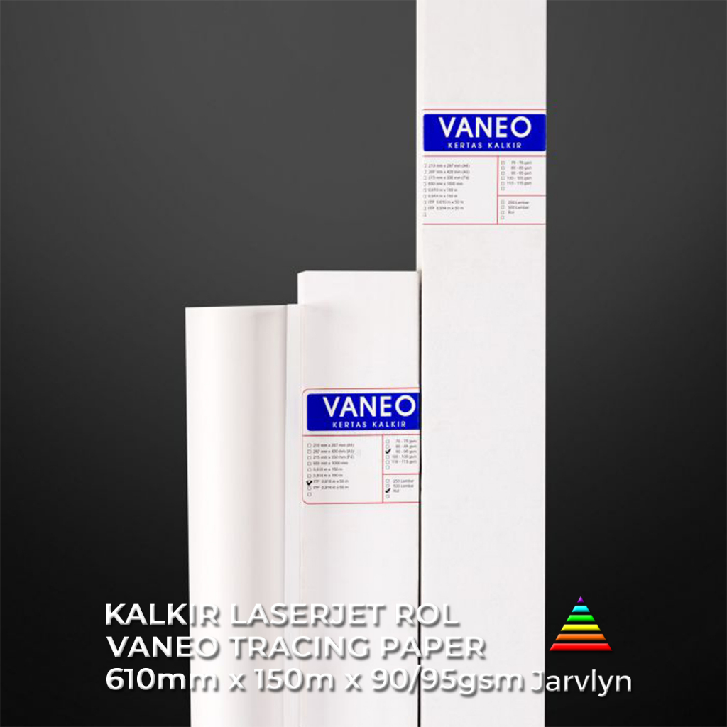 

Vaneo Kertas Kalkir Rol 90/95 gsm 61cm x 150m Tracing Paper Arsitek