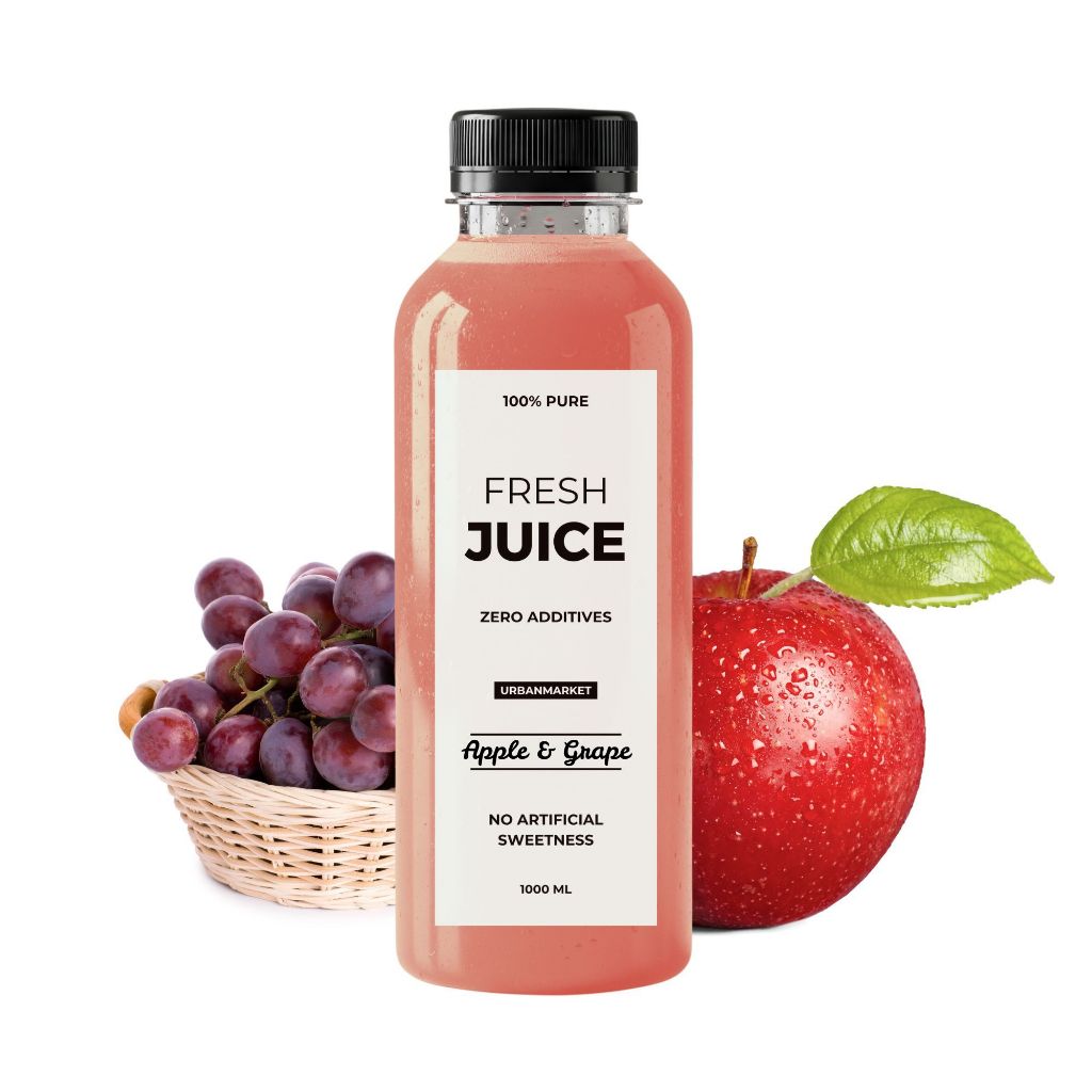 

Jus Apel Anggur Segar Cold Pressed – 100% Buah Asli, Murni Tanpa Gula Tambahan