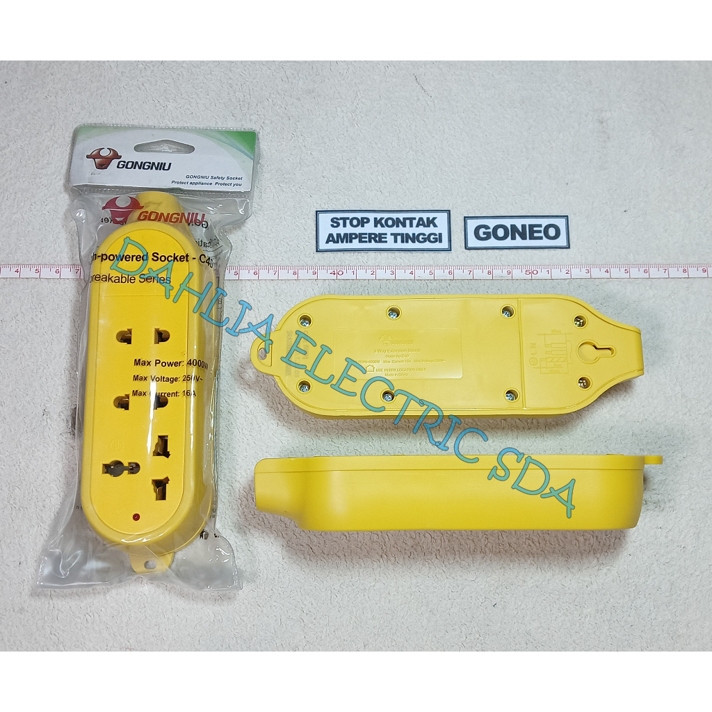 STOP KONTAK AMPERE TINGGI KUNING GONGNIU/GONEO
