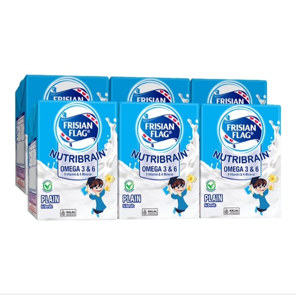 

FRISIAN FLAG NUTRIBRAIN SUSU UHT CAIR PLAIN ISI 6 PCS @110ML