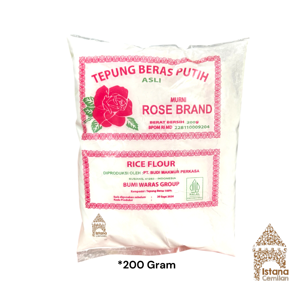 

Tepung Beras Putih Asli Rose Brand 200 Gram