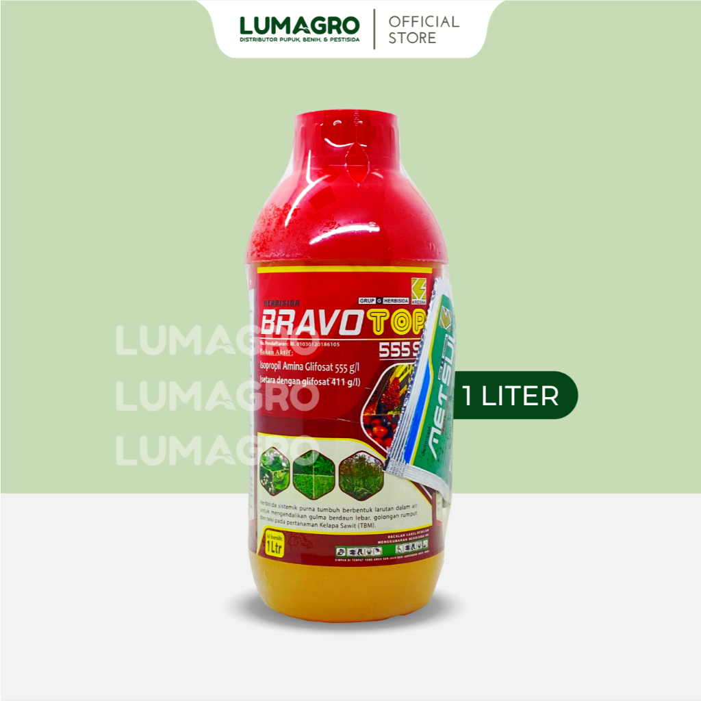 Herbisida Bravotop 555SL 1L IPA Glifosat Pembasmi Gulma Secara Sistemik