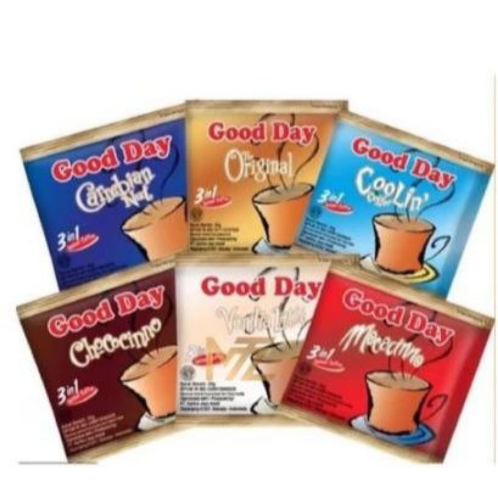 

MYLOOKS - IND - Good Day Moccacino Vanila Latte Chococinno Sachet 20gr Renceng Semua Varian ( isi 10 )