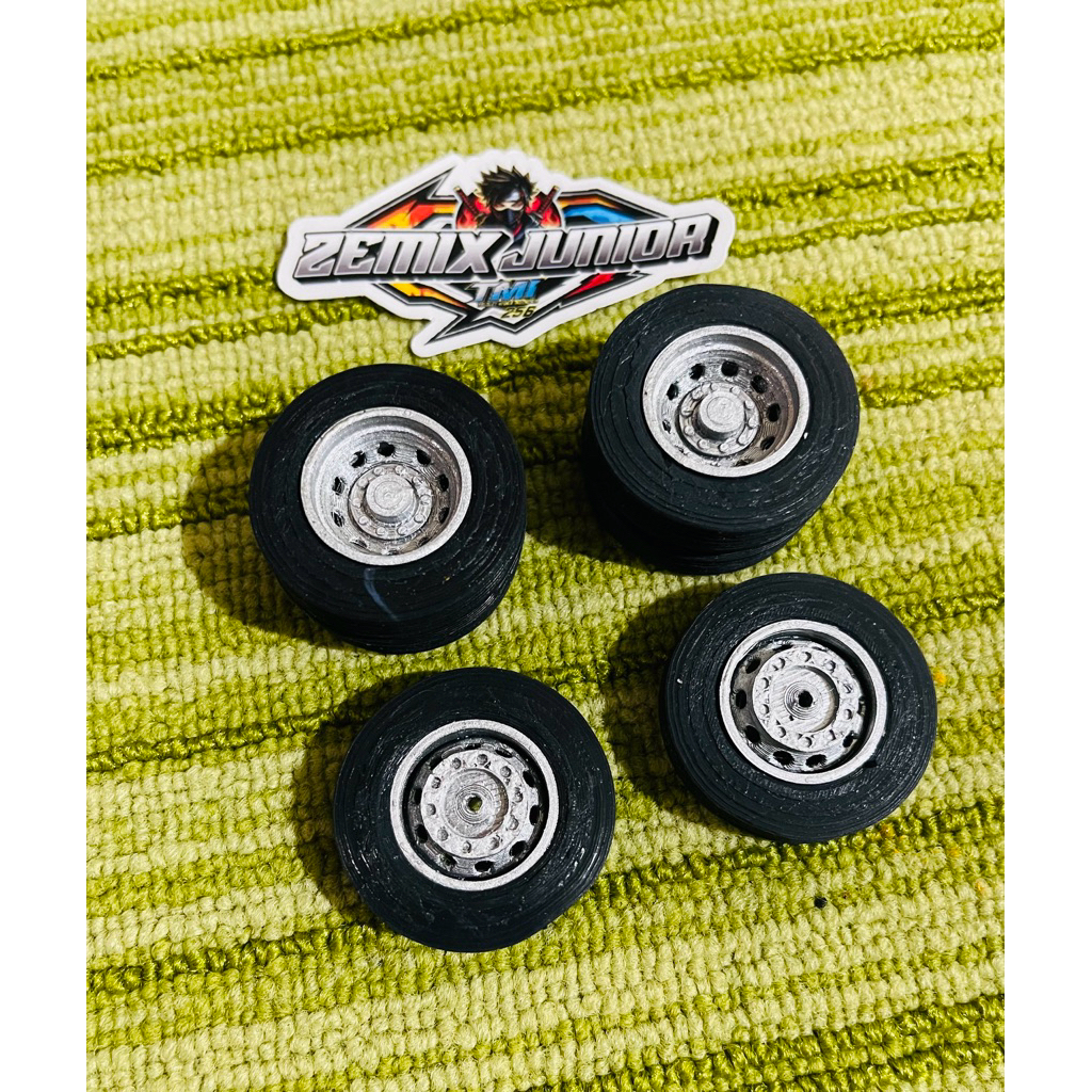 Ban Karet Miniatur Bus RKC ( satu set depan belakang )