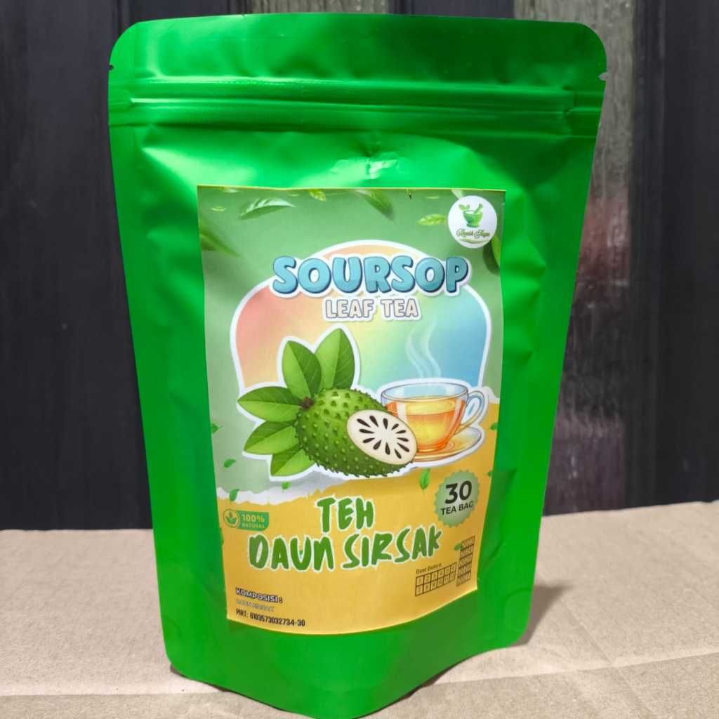 

Teh Daun Sirsak Minuman Herbal Kemasan Teabag isi 30